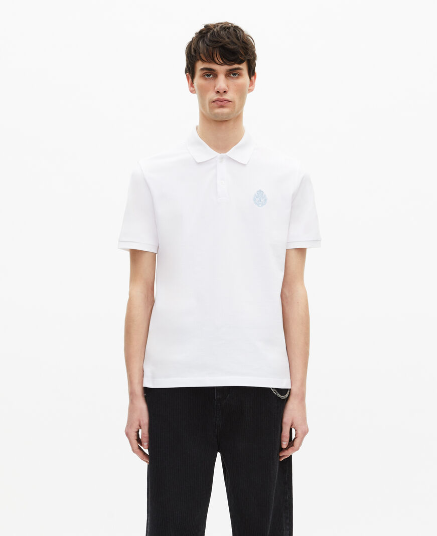 The Kooples HOMME WHITE polo en piqué col classique blanc