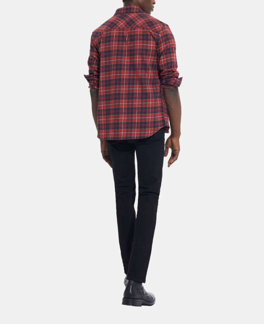 chemise col classique à carreaux