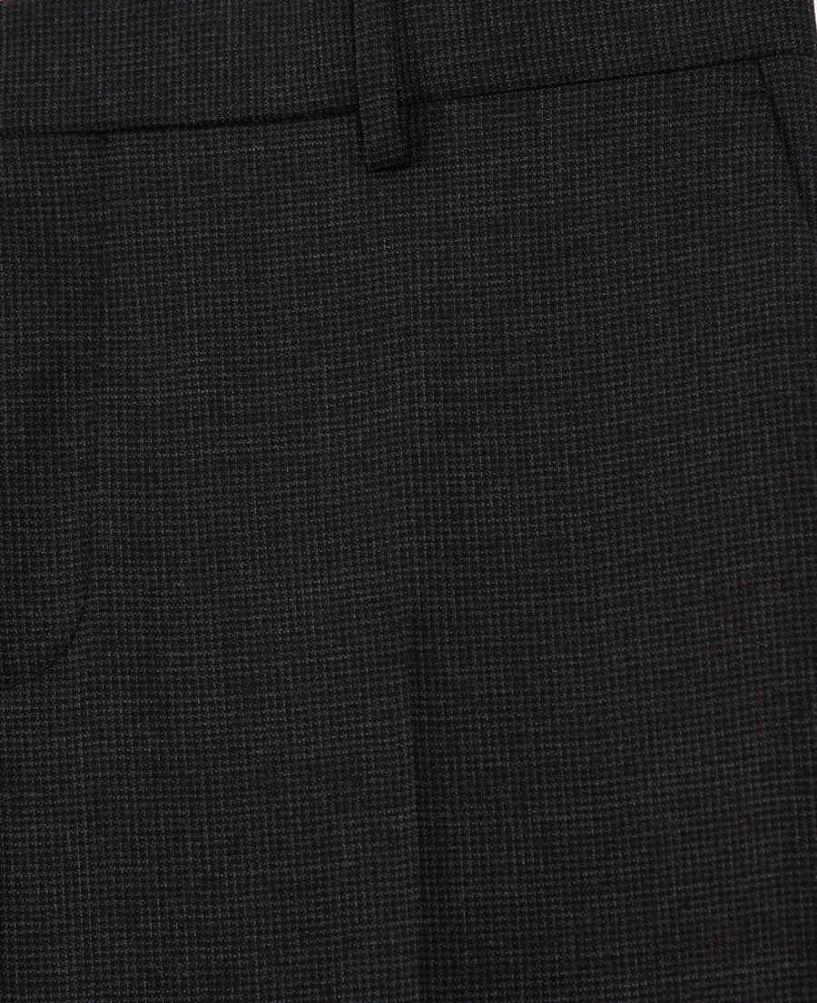 pantalón traje lana negro