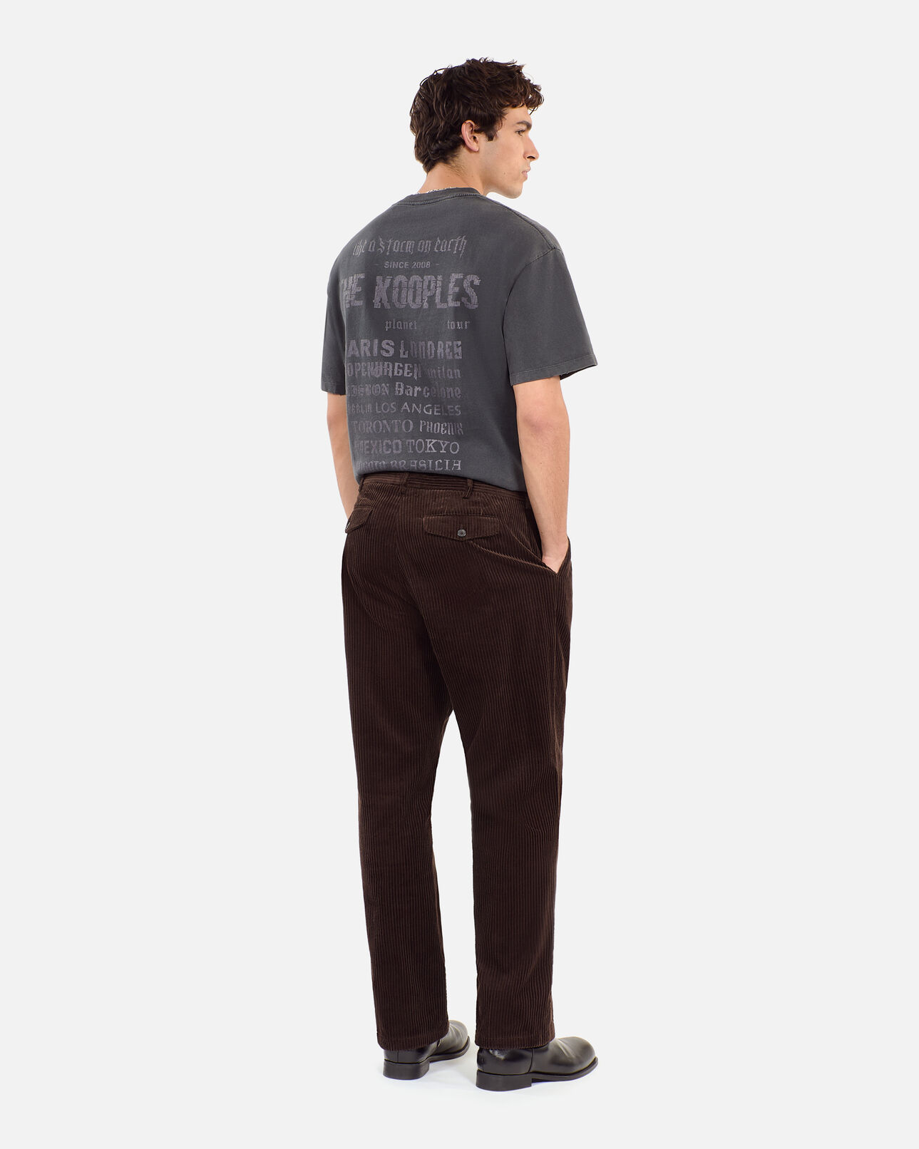 The Kooples MEN BROWN brown corduroy trousers