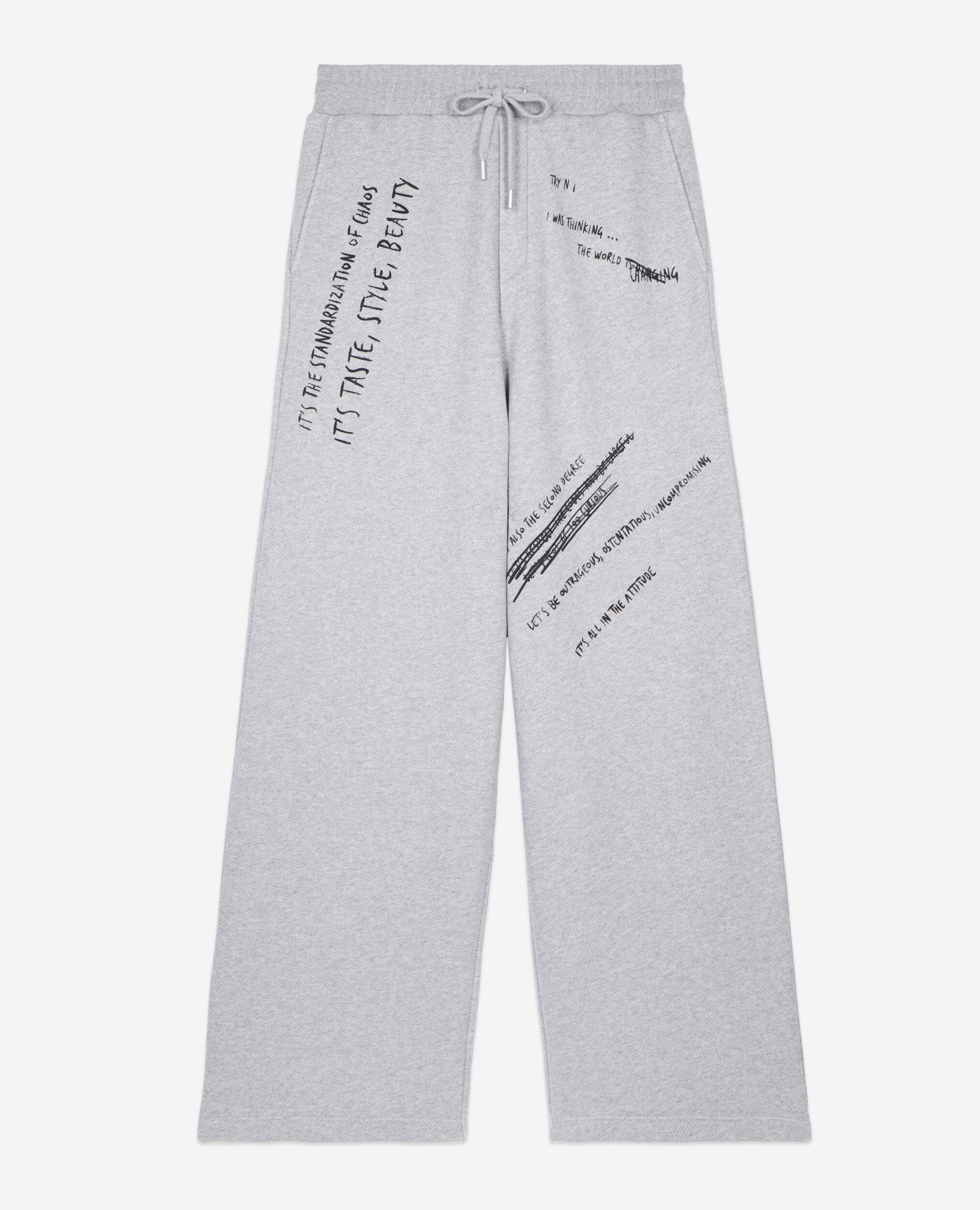 Bas de jogging avec sérigraphie gris, STONE GREY, hi-res image number null