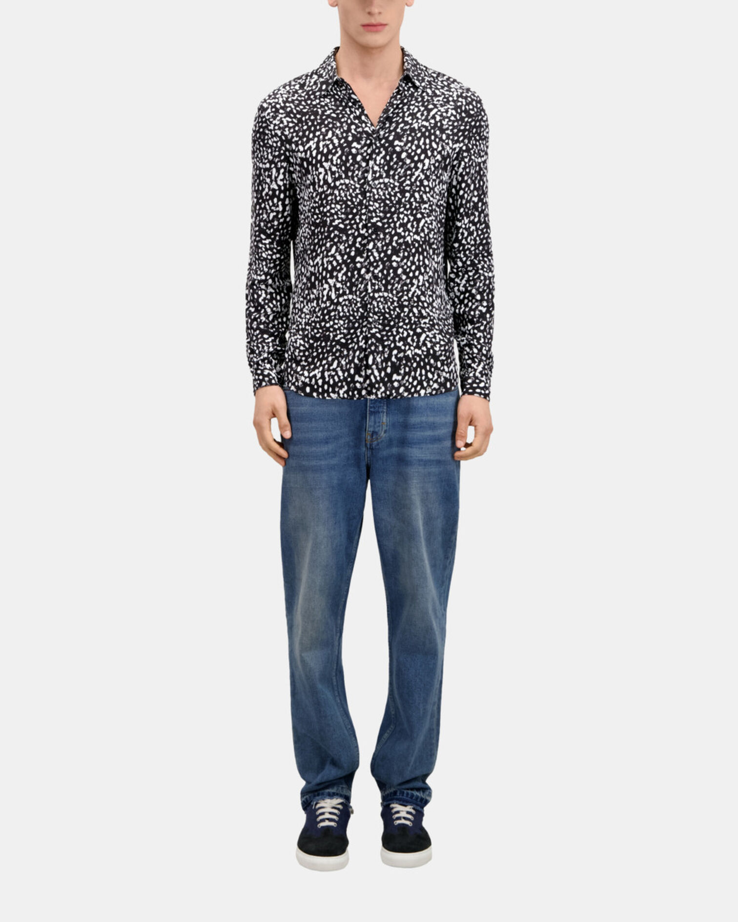 Chemise imprimée, BLACK WHITE, hi-res image number null