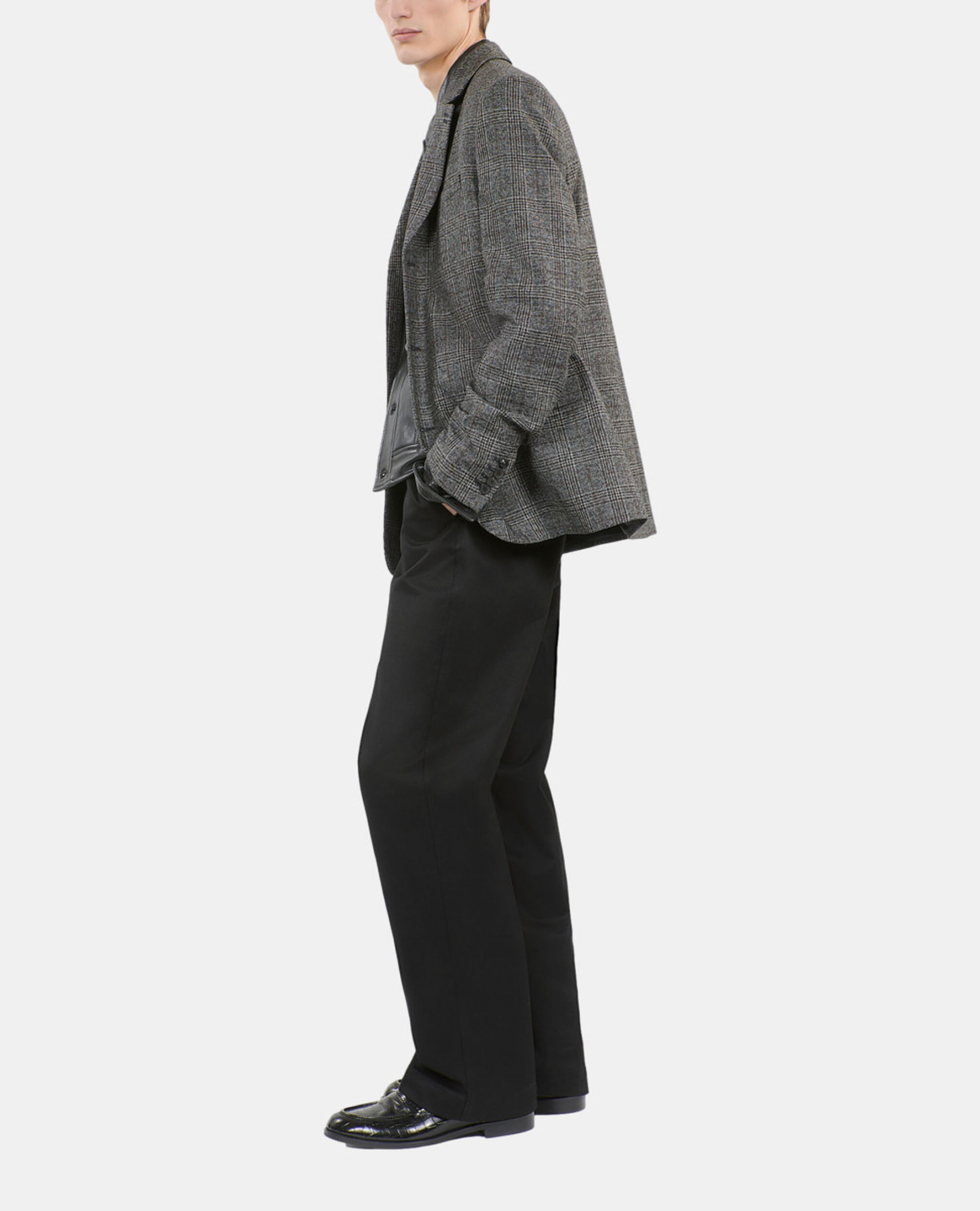 Prince of Wales wool blazer, BROWN / BLACK, hi-res image number null