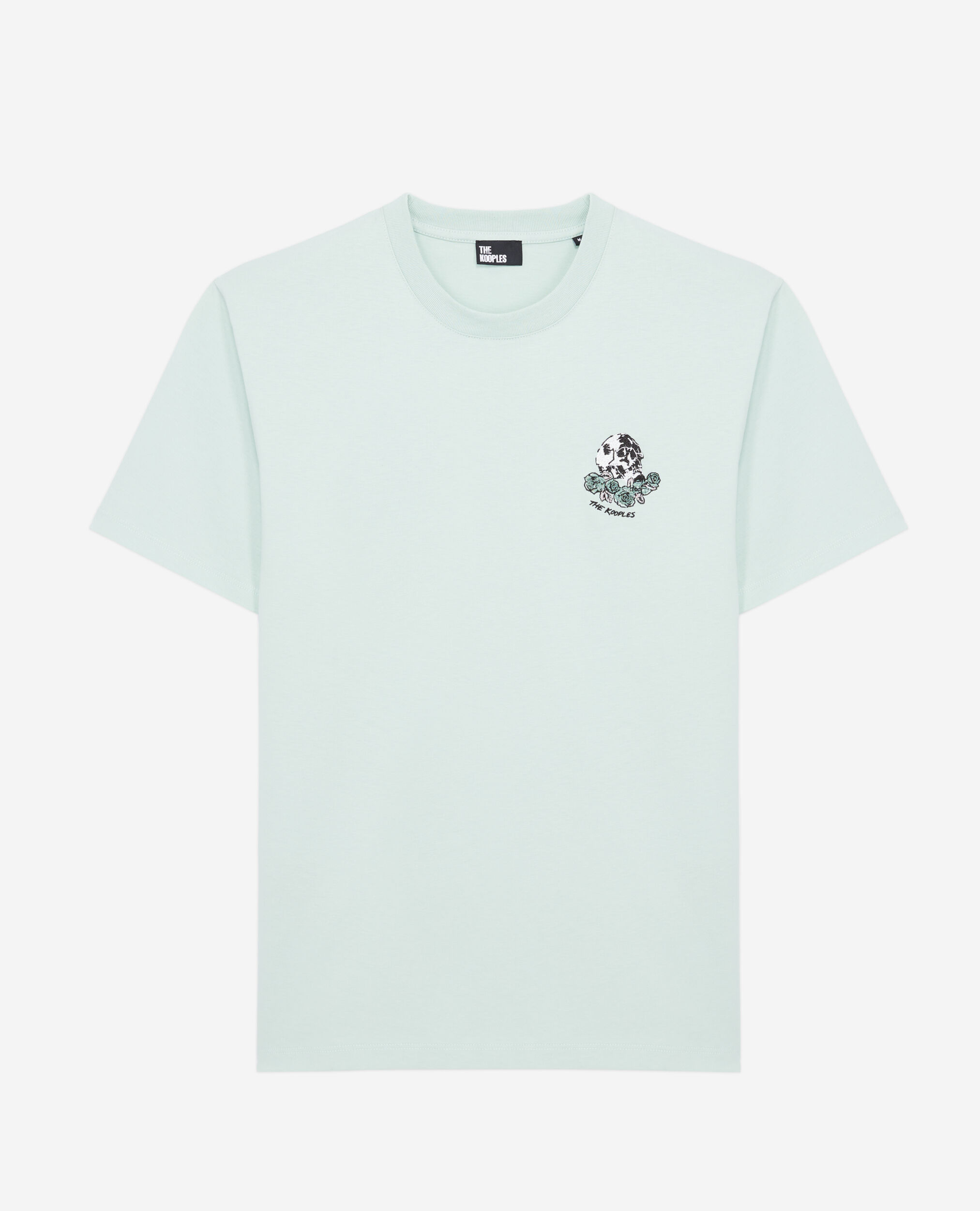 T-shirt Homme vert avec broderie Vintage skull, OCEAN, hi-res image number null