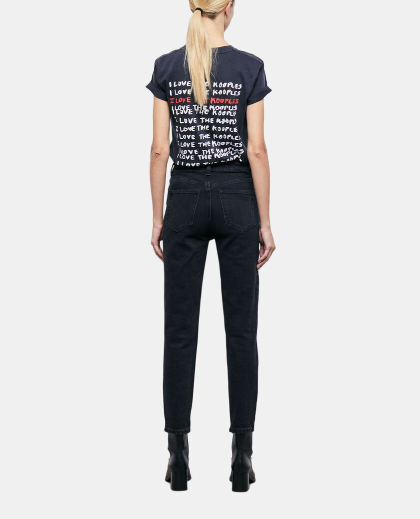The Kooples WOMEN BLACK WASHED black slim-fit jeans