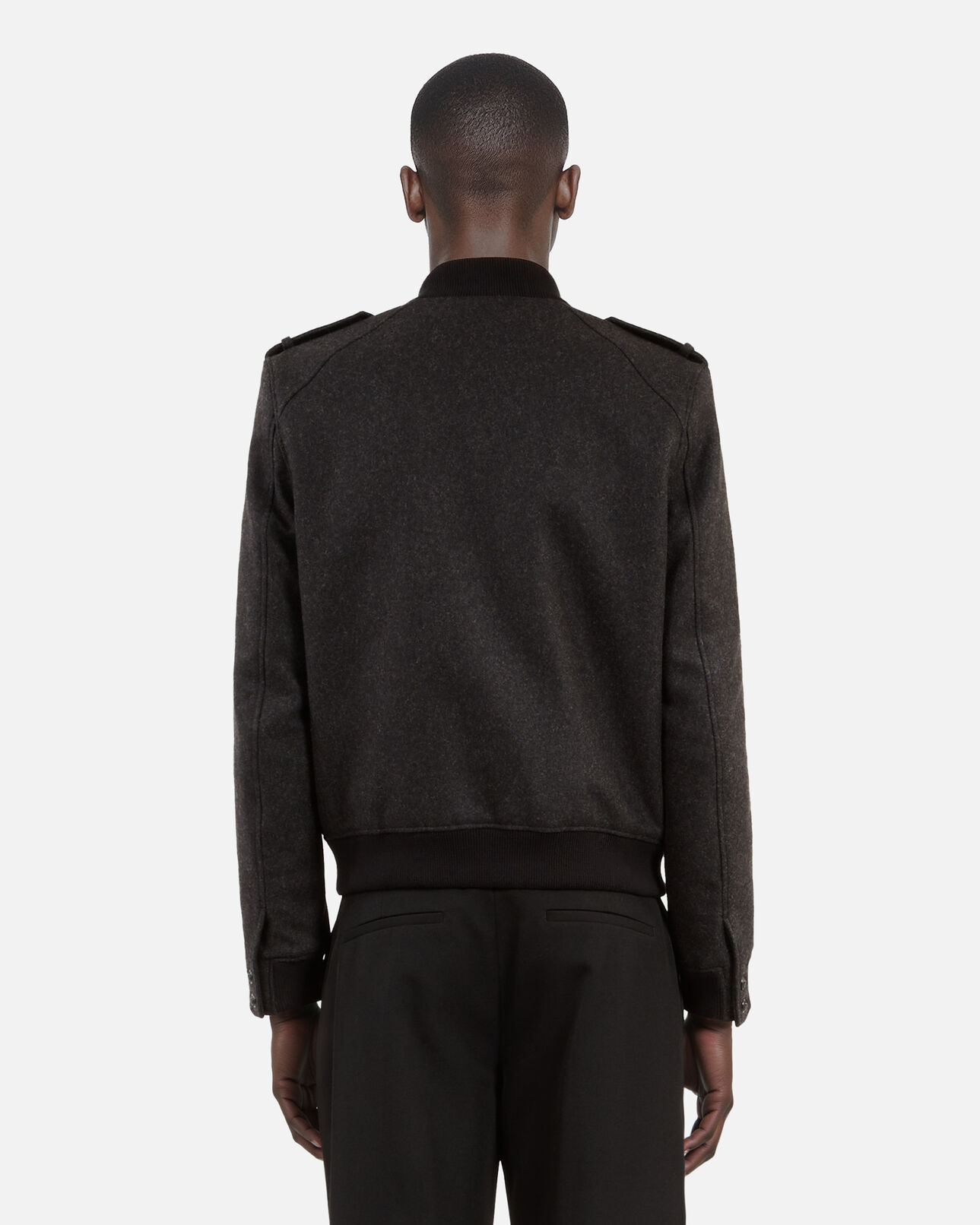 The Kooples MEN DARK GREY grey teddy jacket