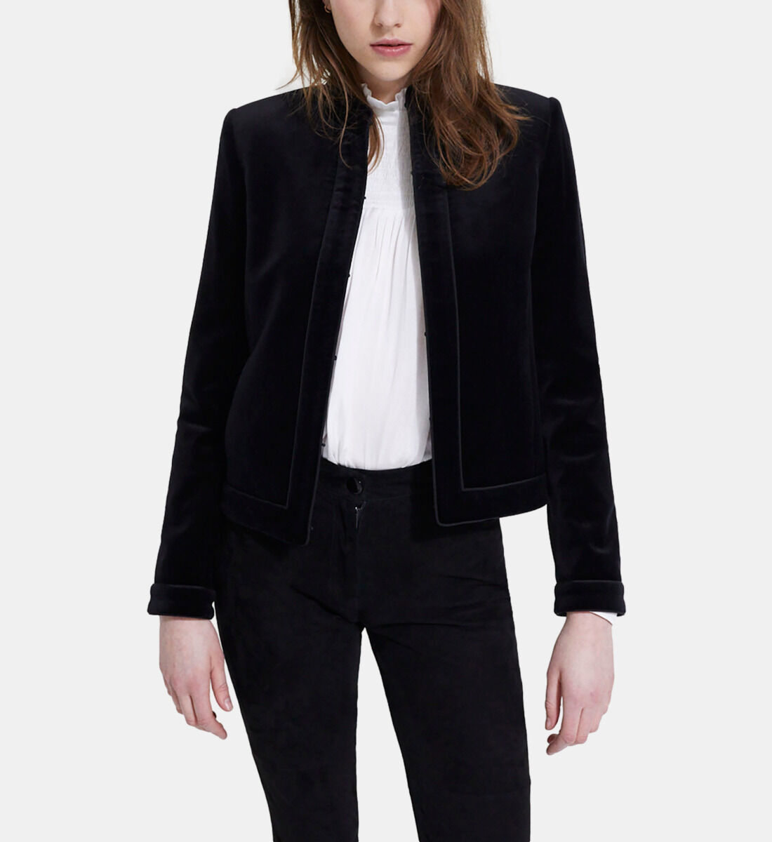 Black velvet jacket