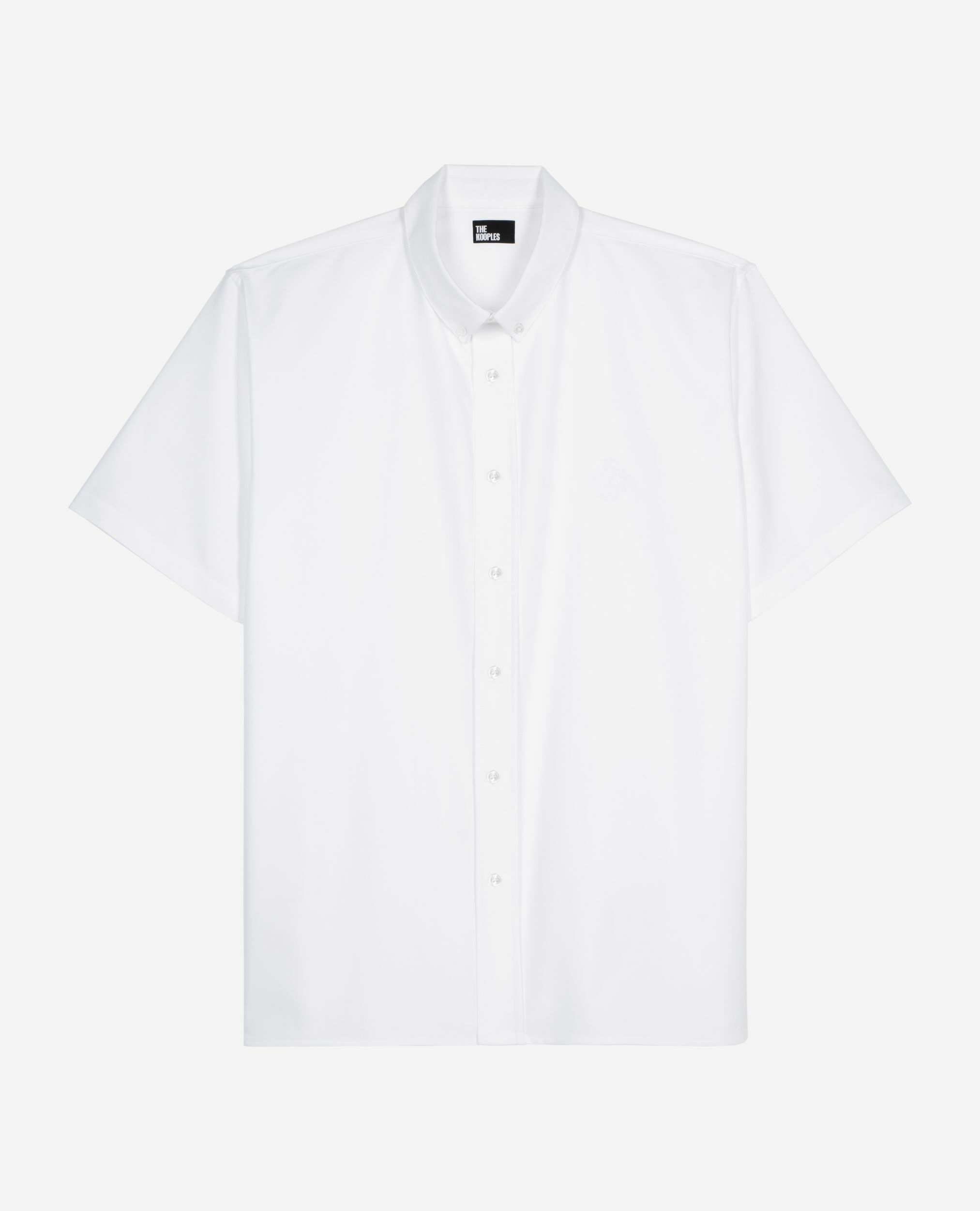 Short-sleeved white shirt, WHITE, hi-res image number null