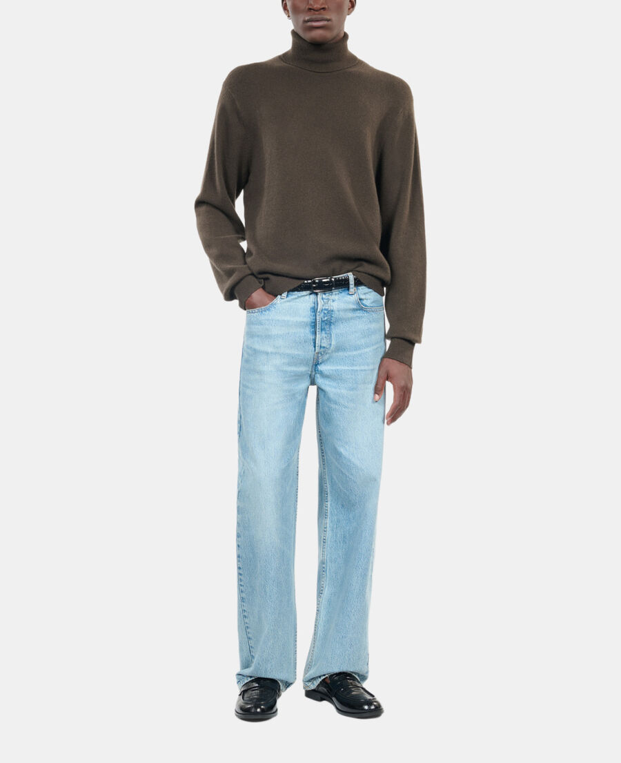 The Kooples MEN KAKI khaki cashmere sweater