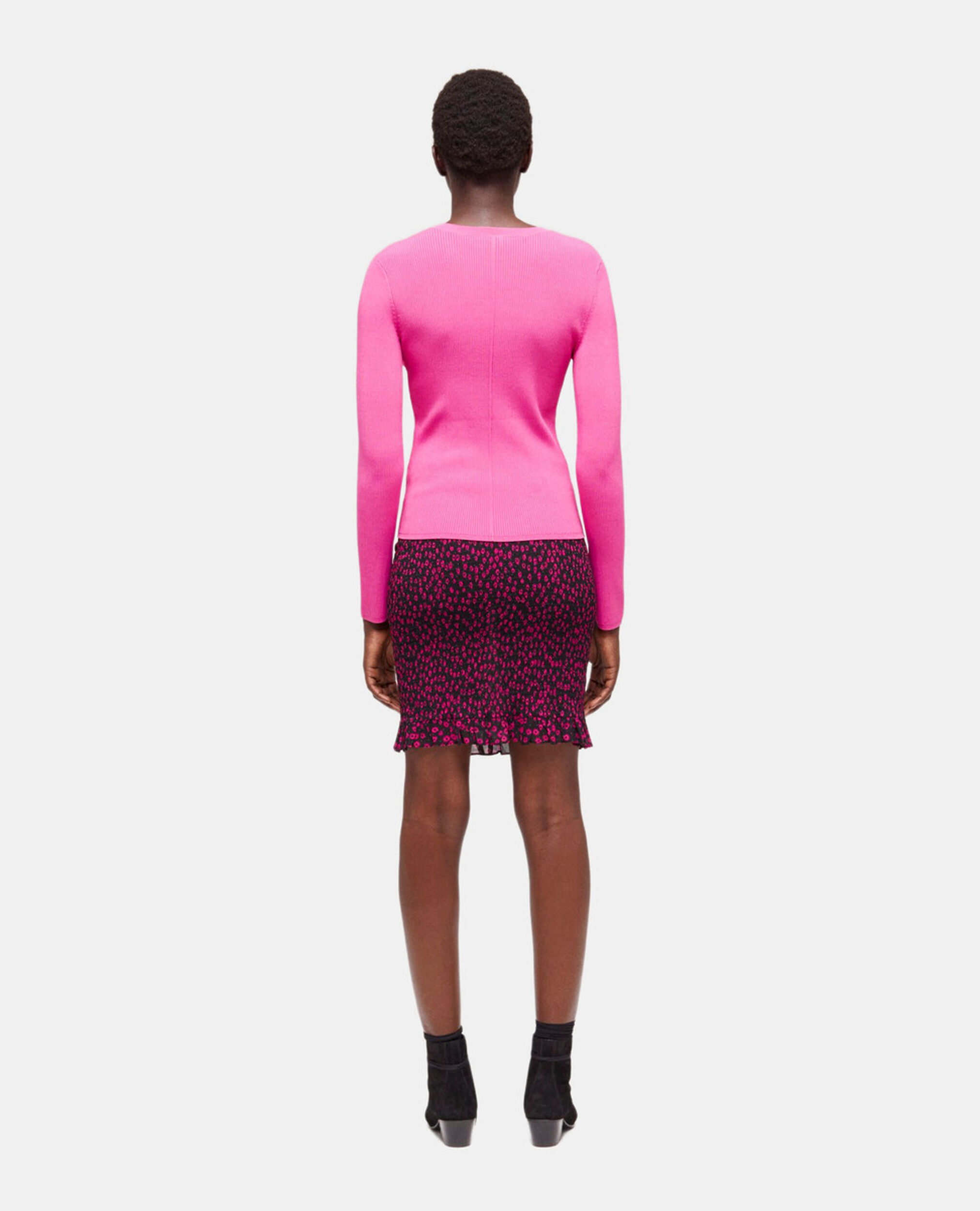 Pink crew neck sweater, PINK, hi-res image number null