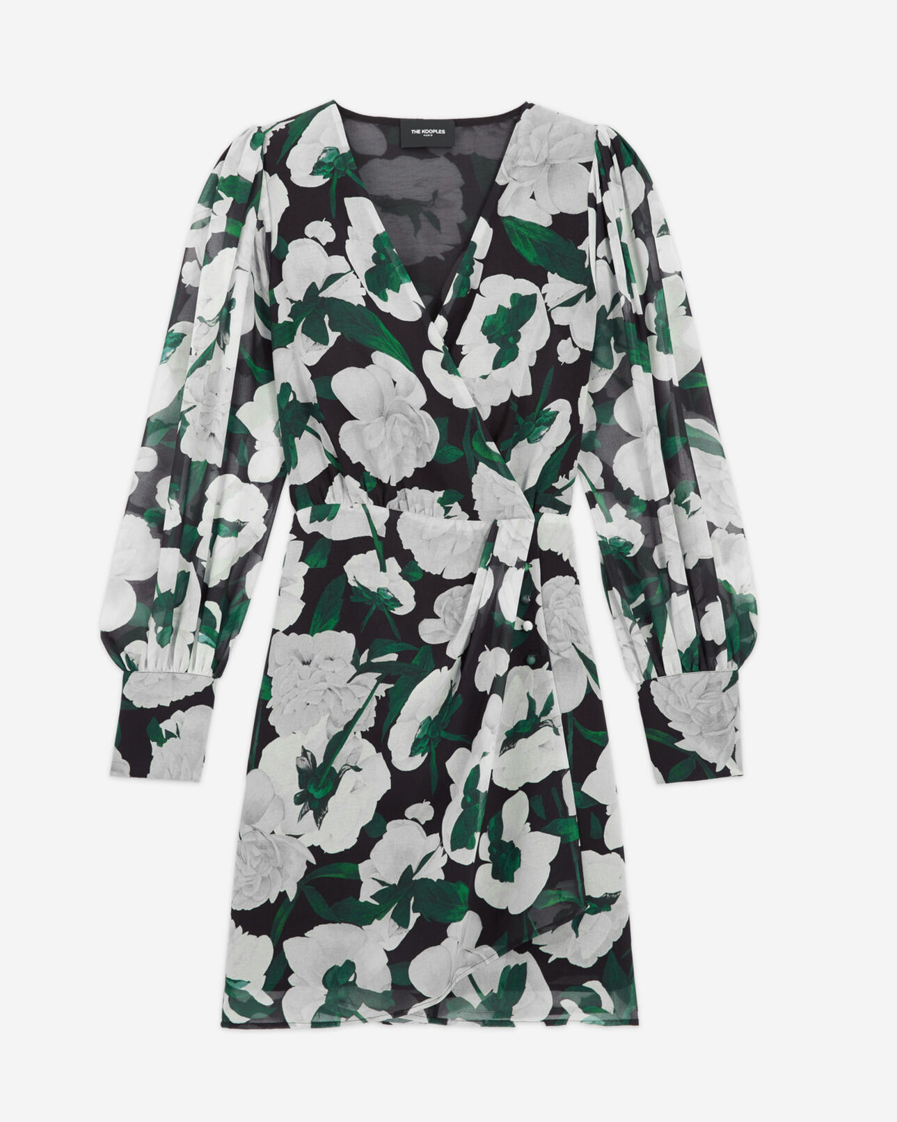 The Kooples WOMEN ECRU short printed dress