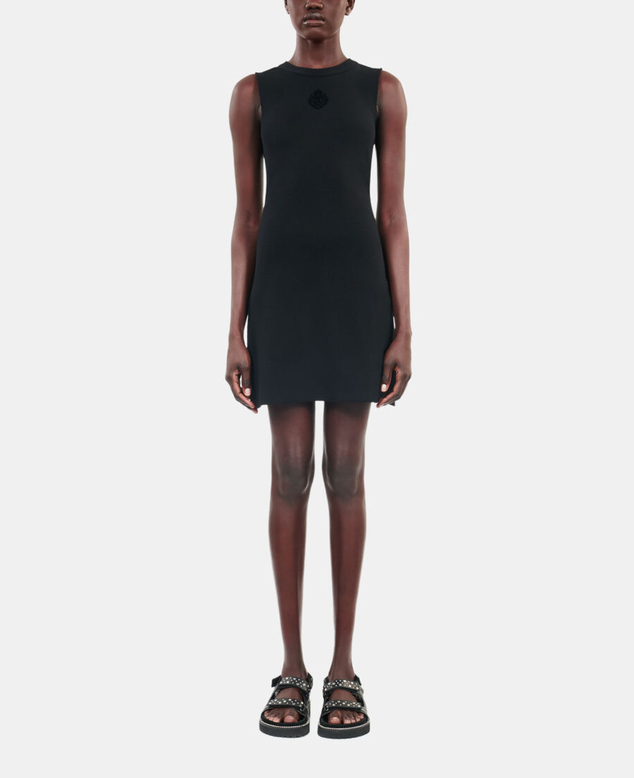 The Kooples WOMEN BLACK black short blazon dress