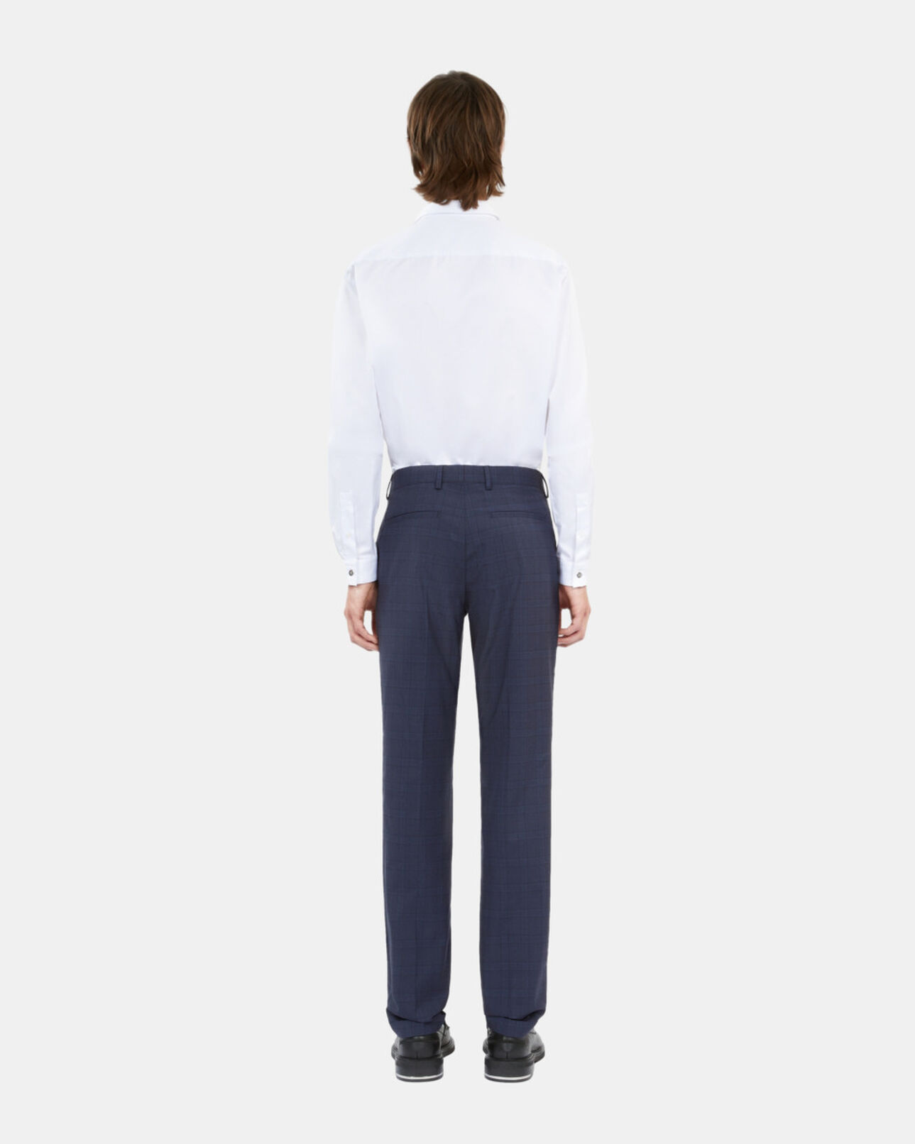 The Kooples MEN NAVY navy blue prince of wales wool suit trousers