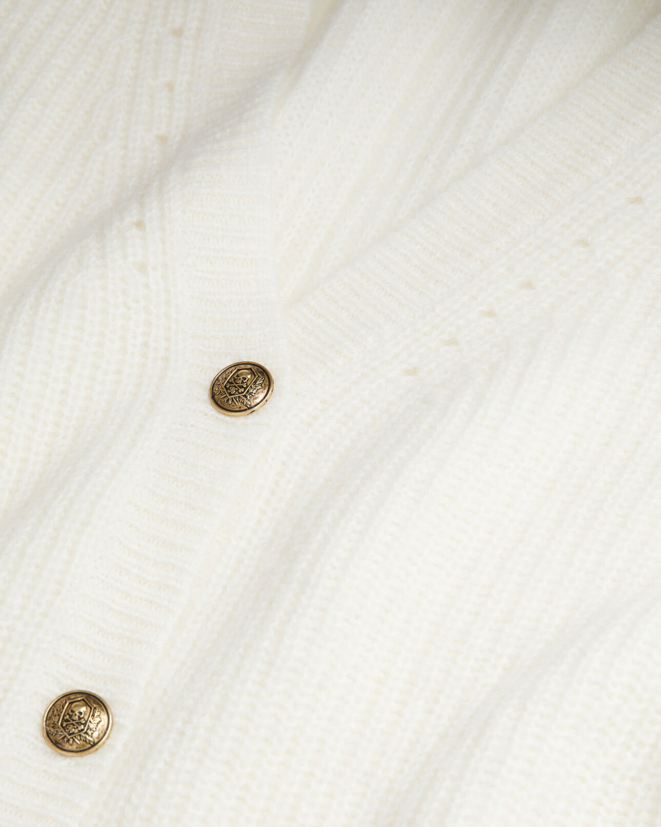The Kooples FEMME ECRU cardigan écru en laine mélangée