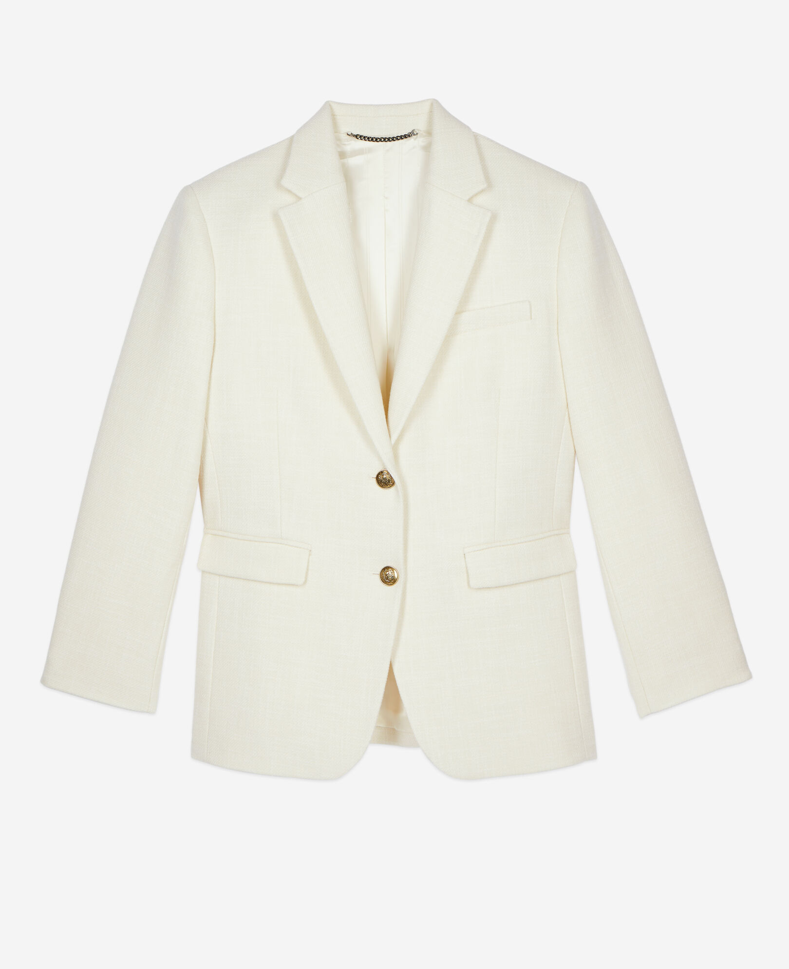 The Kooples FEMME ECRU veste tailleur en laine écrue