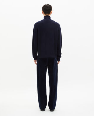 The Kooples HOMME NAVY pull col roulé en cachemire marine