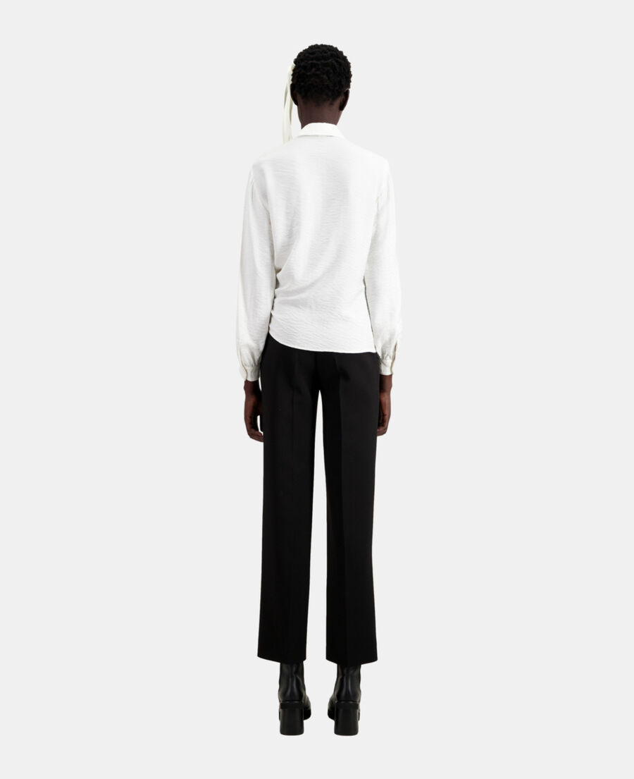 The Kooples DAMEN ECRU ecrufarbenes hemd mit drapierung