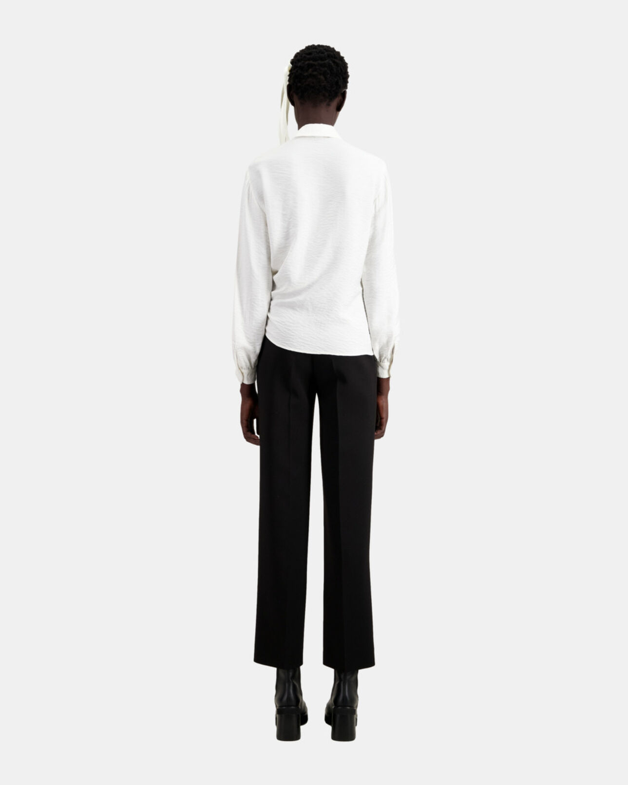The Kooples WOMEN ECRU ecru shirt with draped effect