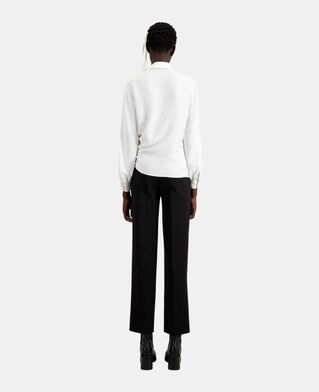 The Kooples DAMEN ECRU ecrufarbenes hemd mit drapierung