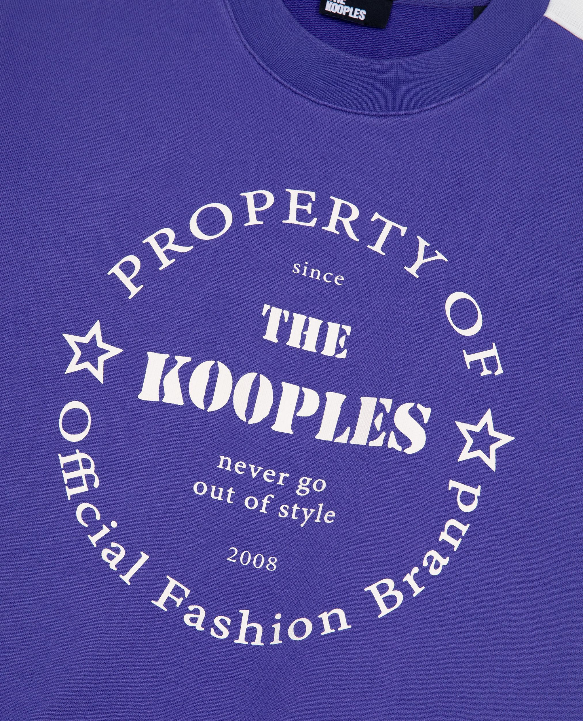 Short-sleeved sweatshirt with purple screen print, ELECTRIC BLUE, hi-res image number null