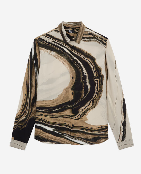 printed silk shirt