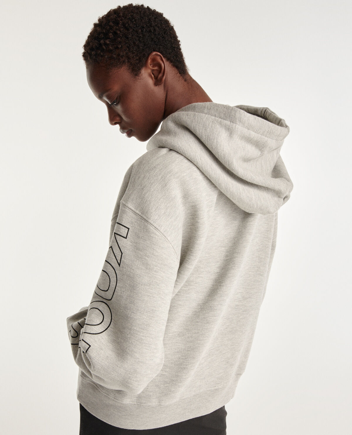 Light gray hooded sweatshirt with a pocket The Kooples