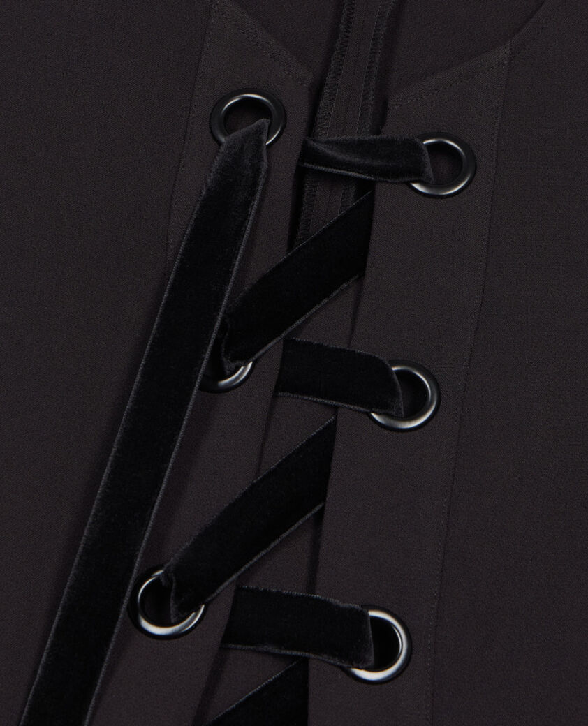 The Kooples WOMEN BLACK black top with lacing