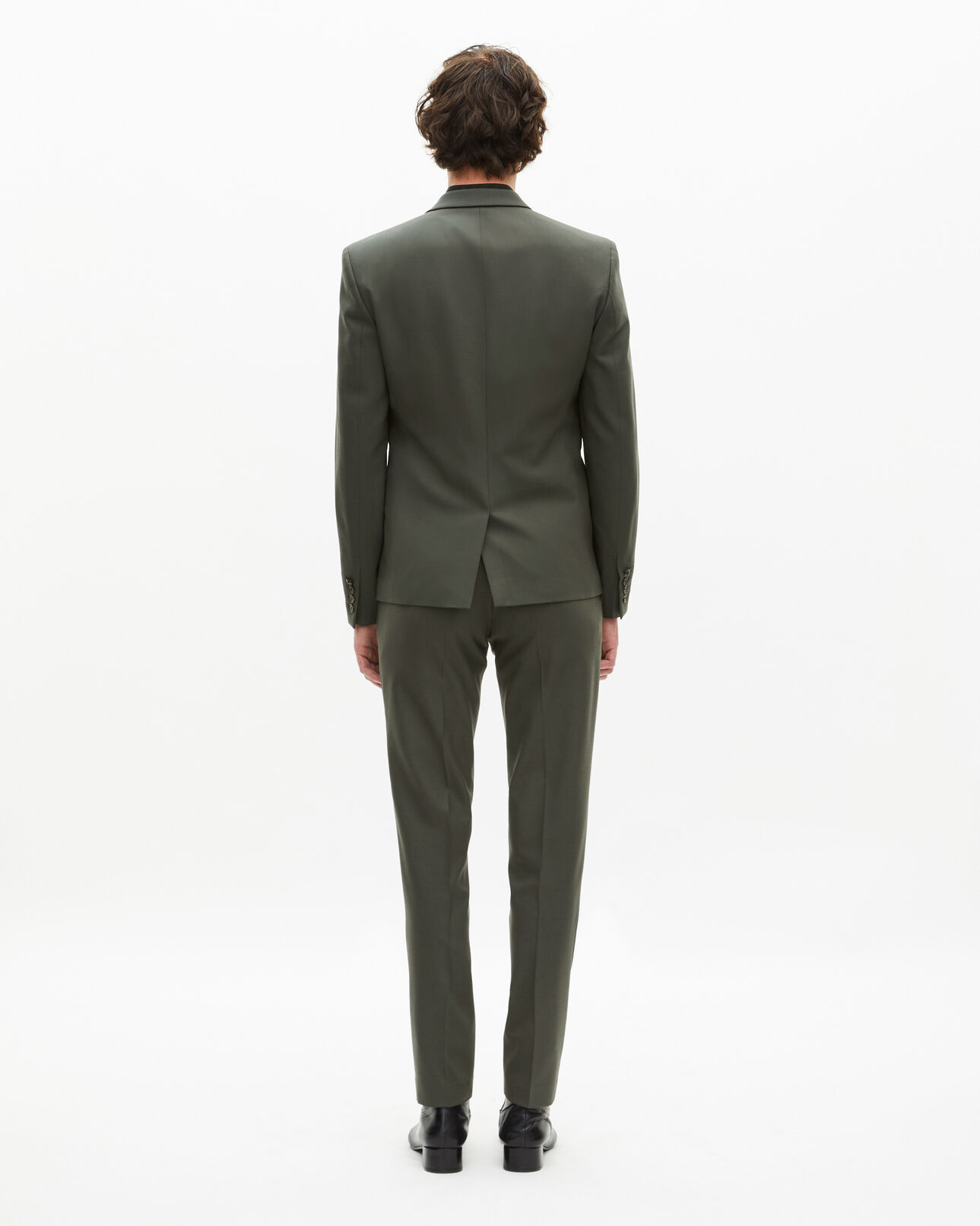 The Kooples MEN KAKI khaki wool suit fitted jacket