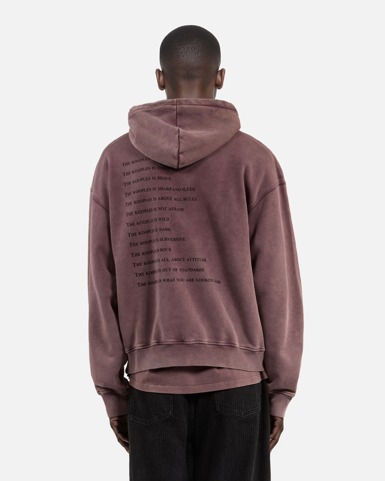 The Kooples MEN FIGUE burgundy what is hooded sweatshirt