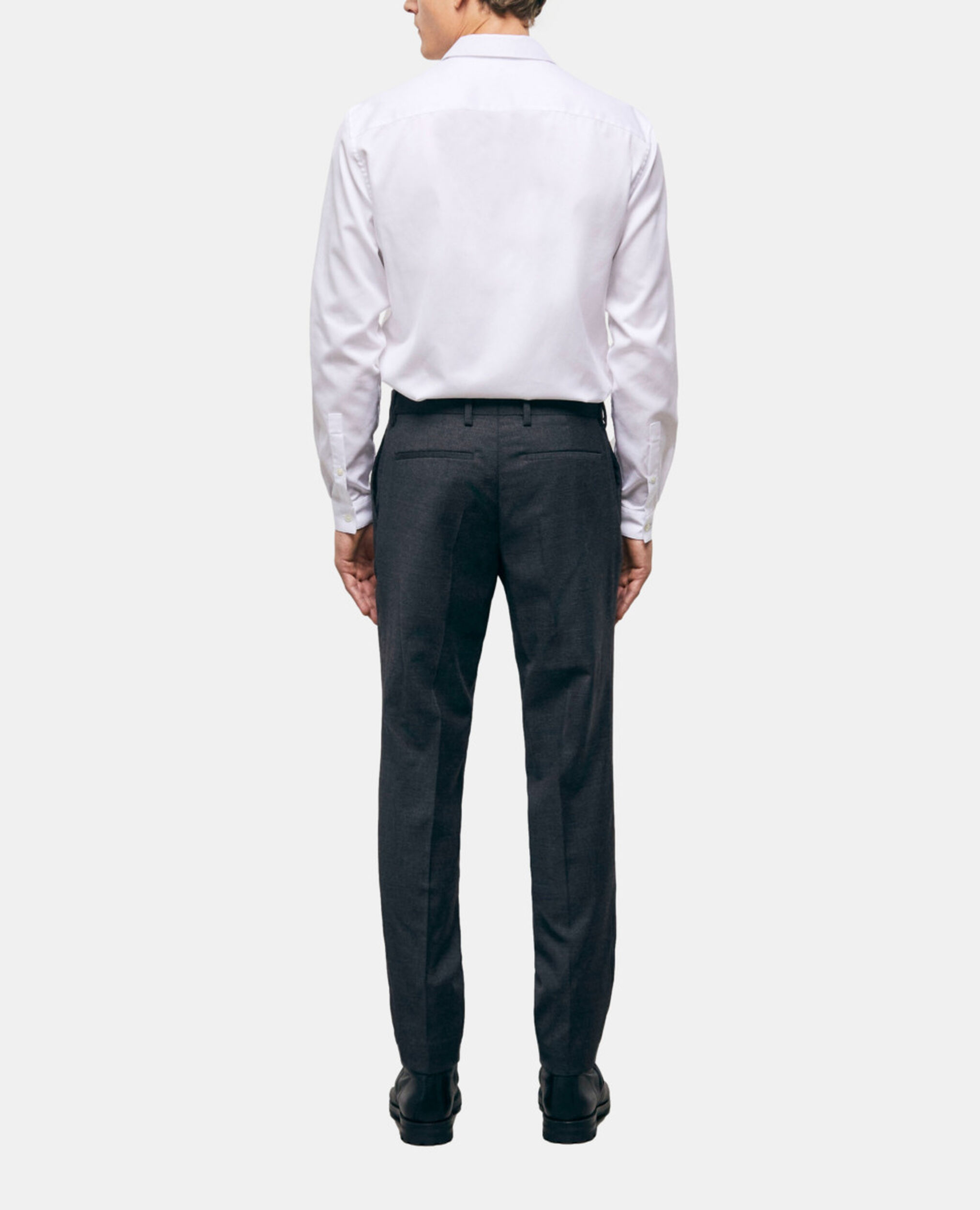 Black wool suit pants, BLACK, hi-res image number null