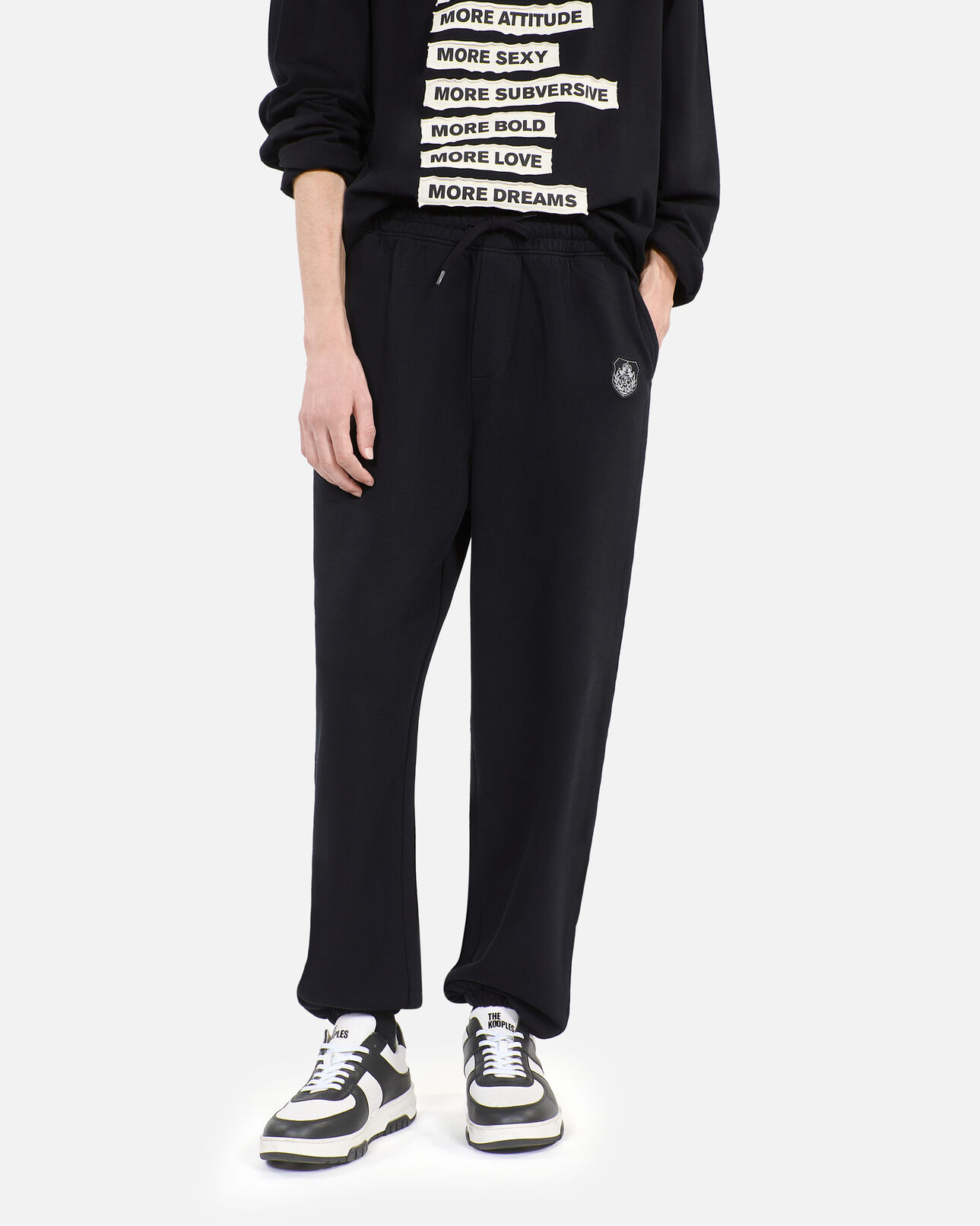 The Kooples MEN BLACK black blazon tracksuit trousers