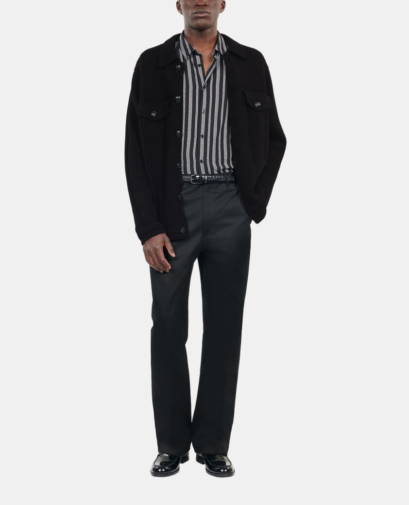 The Kooples H BLACK black wool cardigan 