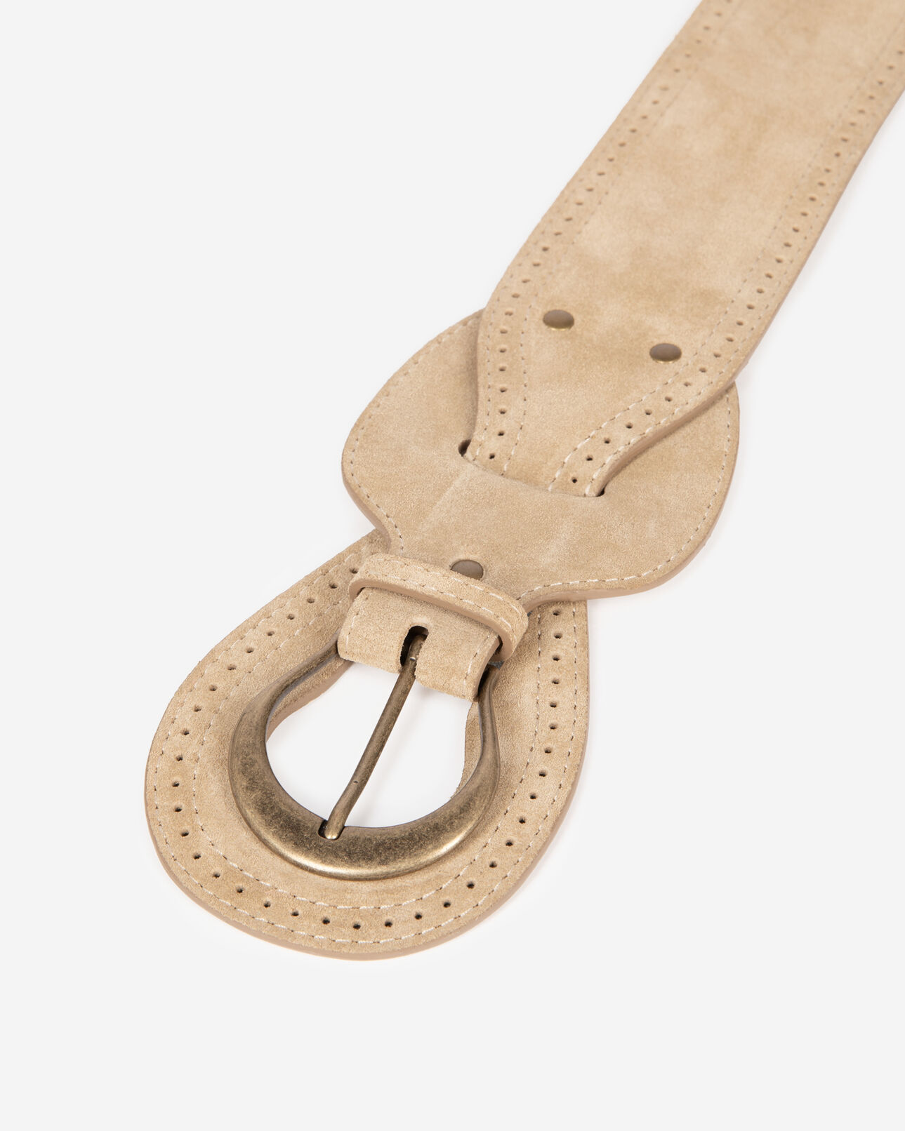 The Kooples FEMME CAMEL / BROWN ceinture corset en cuir camel