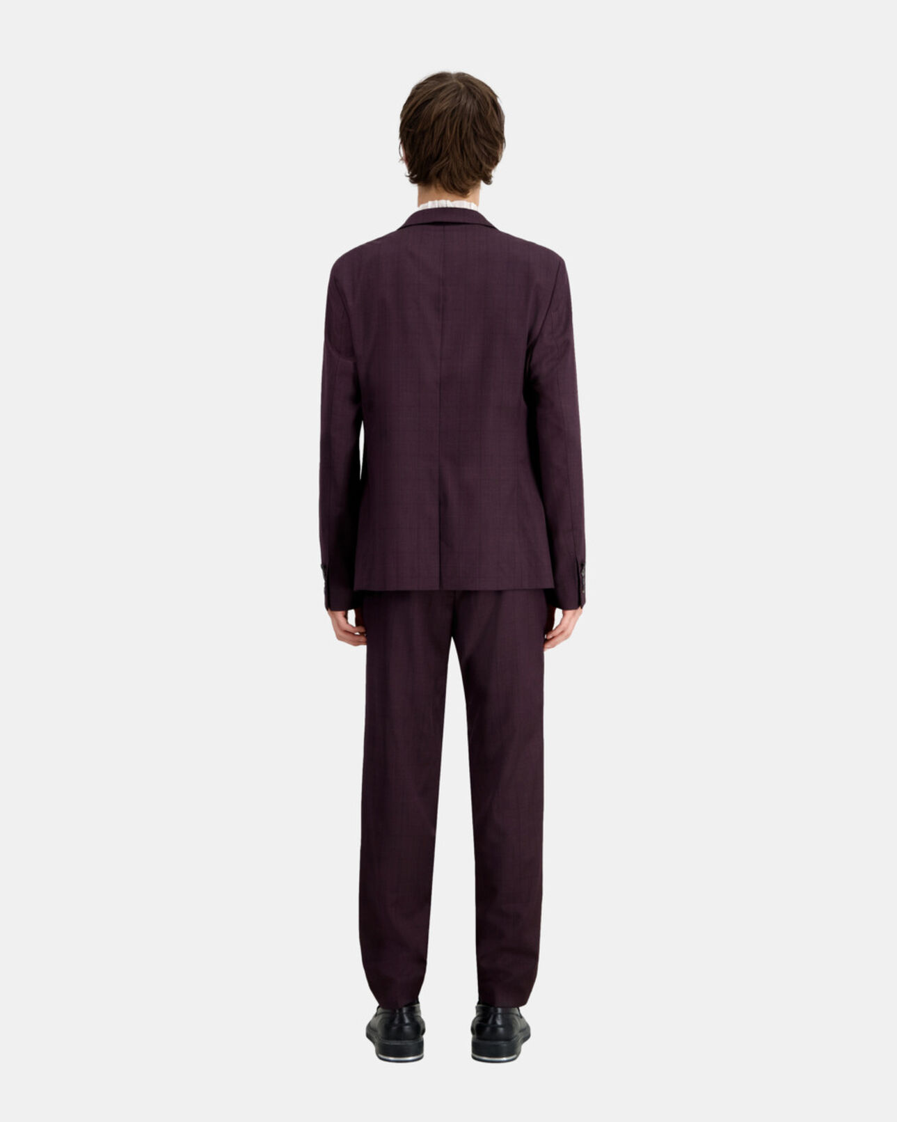 The Kooples HERREN BORDEAUX karierte bordeauxrote anzugjacke aus wolle