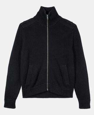 The Kooples H BLACK black cotton cardigan