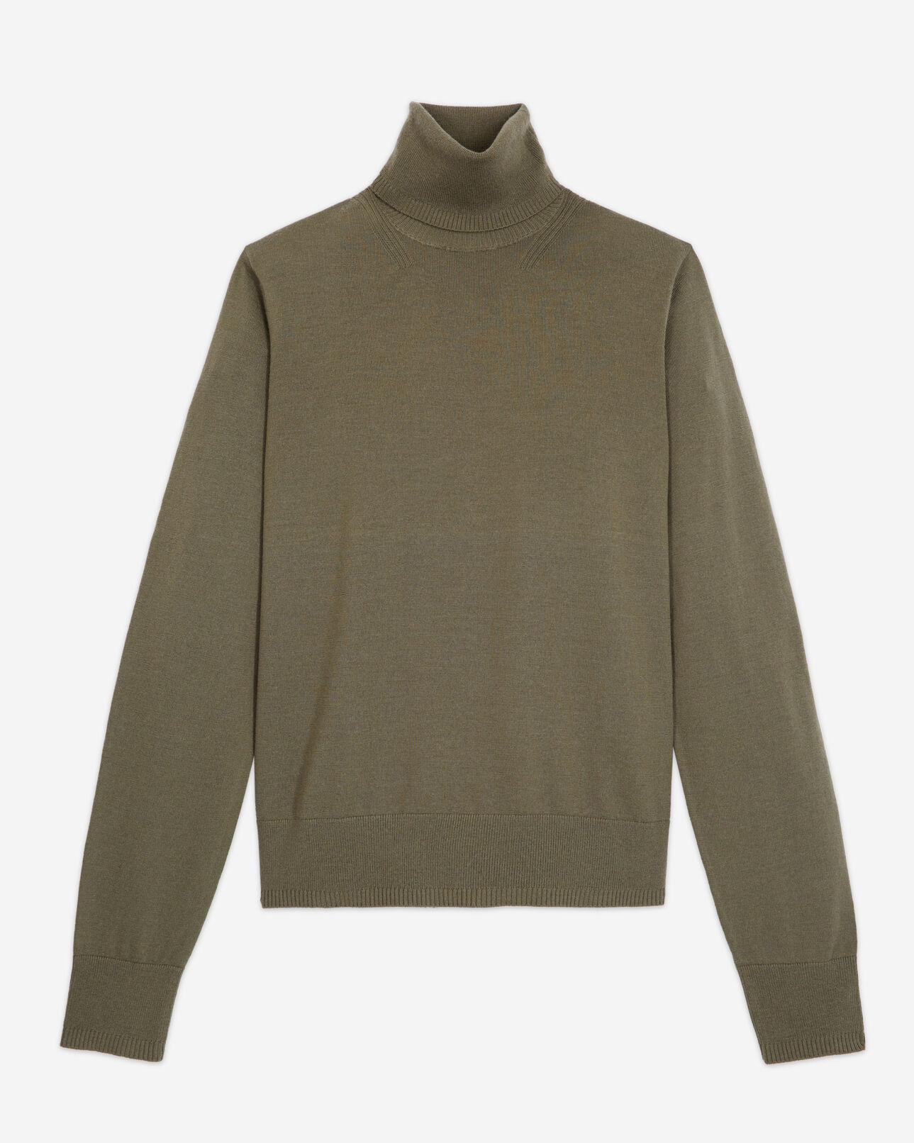 The Kooples FEMME ALGUE pull en mérinos kaki