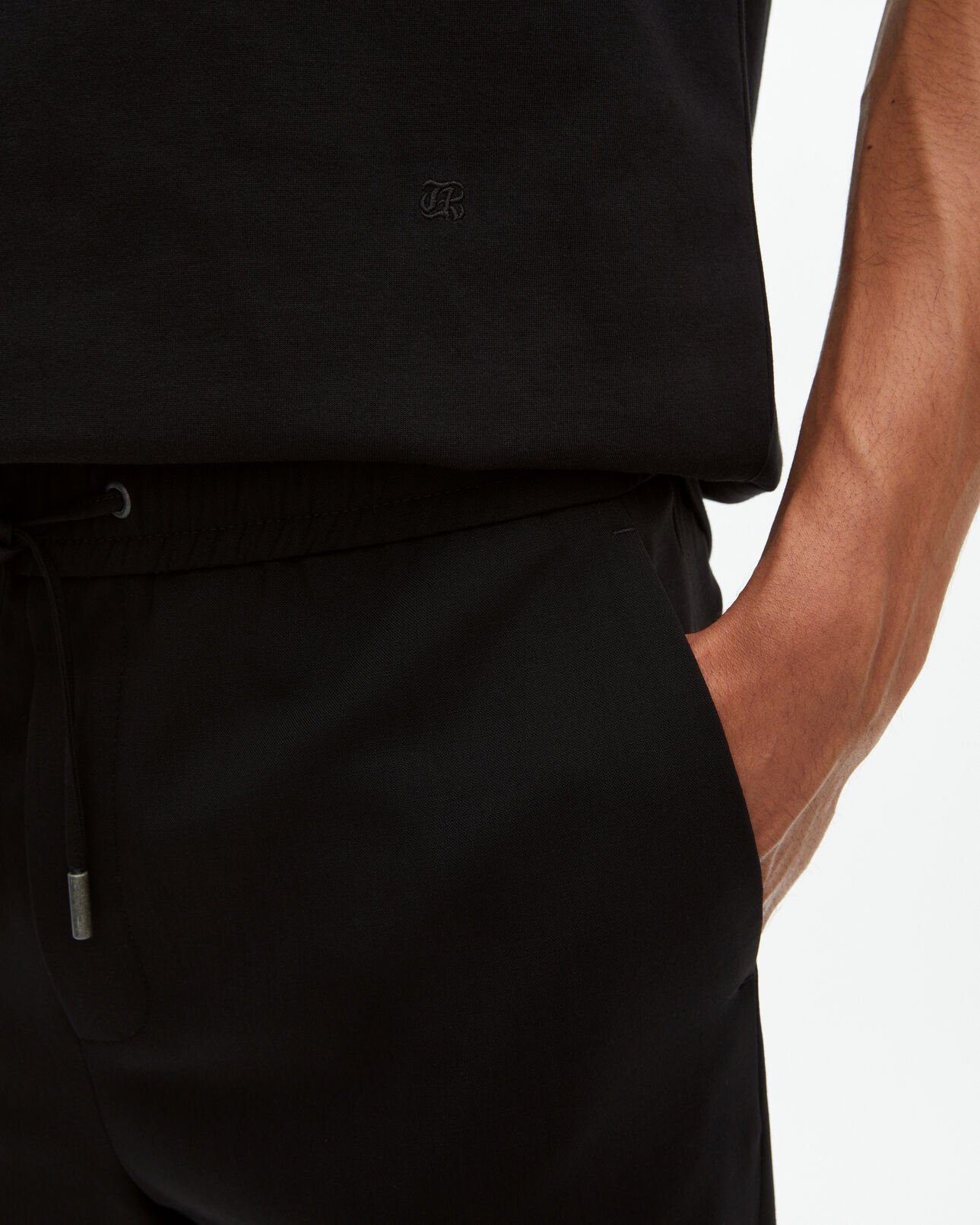 The Kooples H BLACK plain black t-shirt