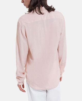 The Kooples MEN PINK flowing light pink shirt with cuban collar