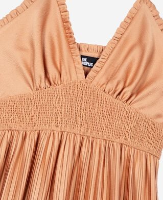 The Kooples F CAMEL light orange pleated maxi dress