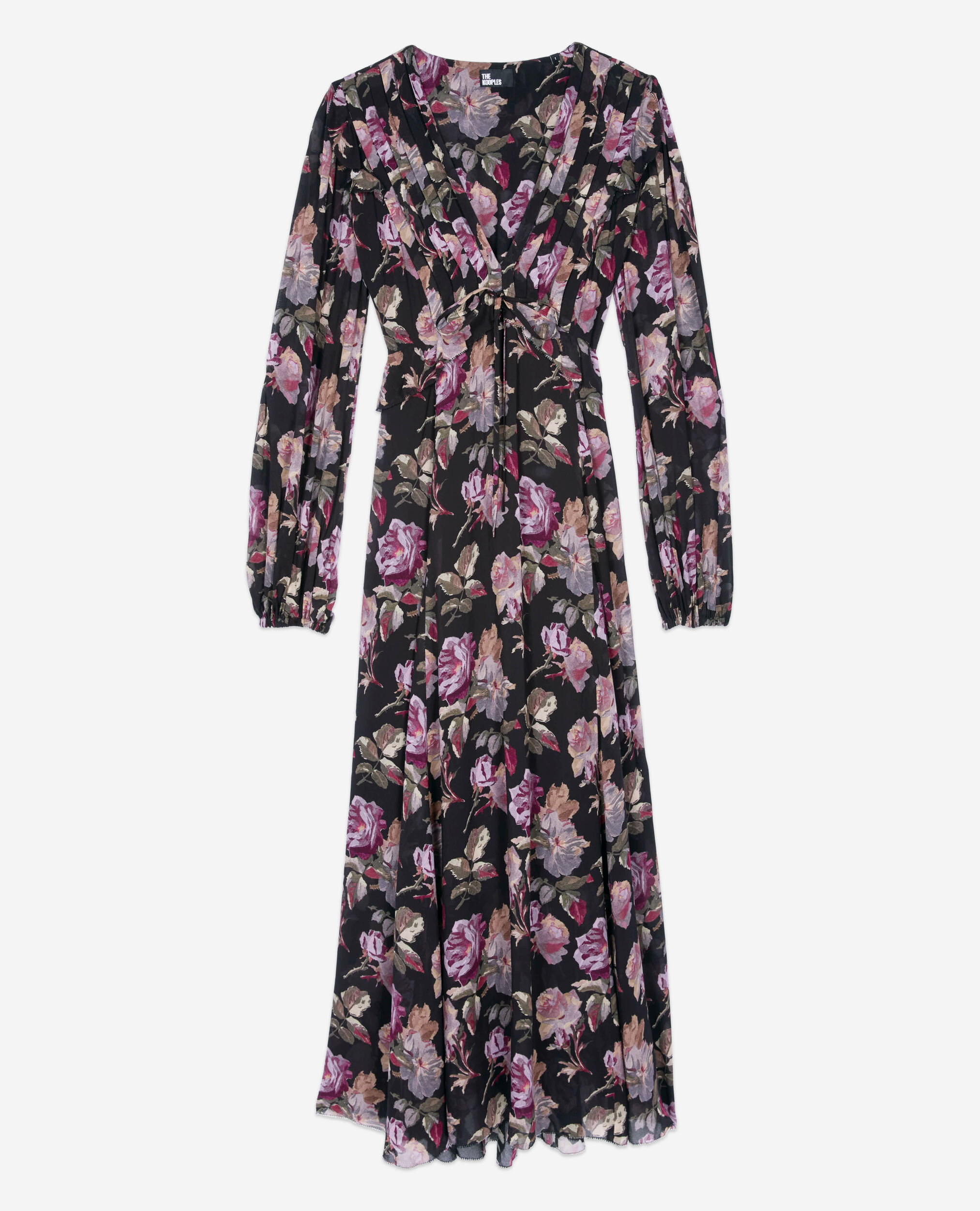 The kooples long floral wrap dress top