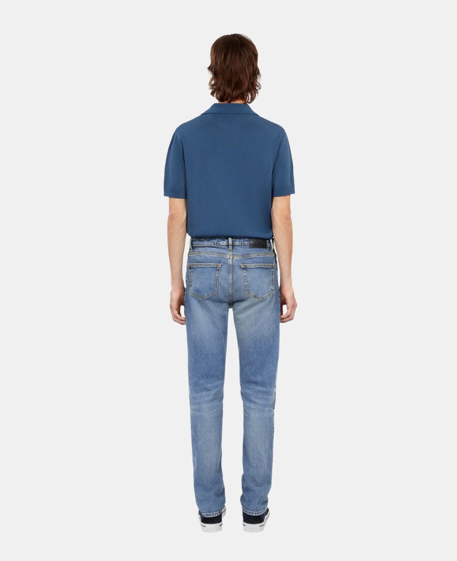 The Kooples HERREN BLUE DENIM hellblaue jeans mit geradem bein