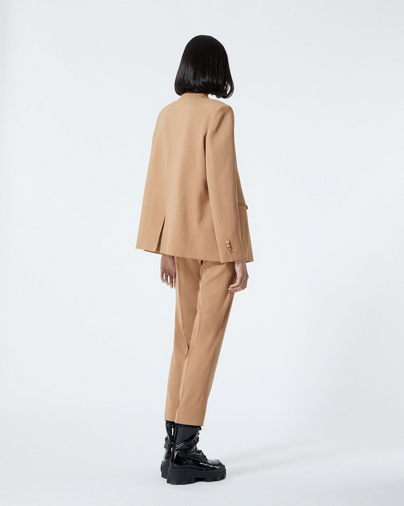 The Kooples FEMME CAMEL veste laine camel coupe croisée