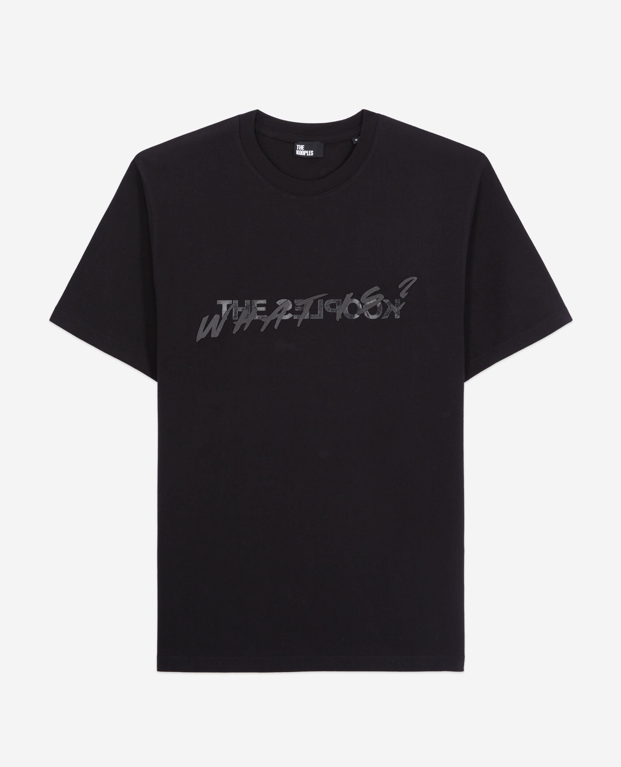 Men's black what is t-shirt, BLACK, hi-res image number null