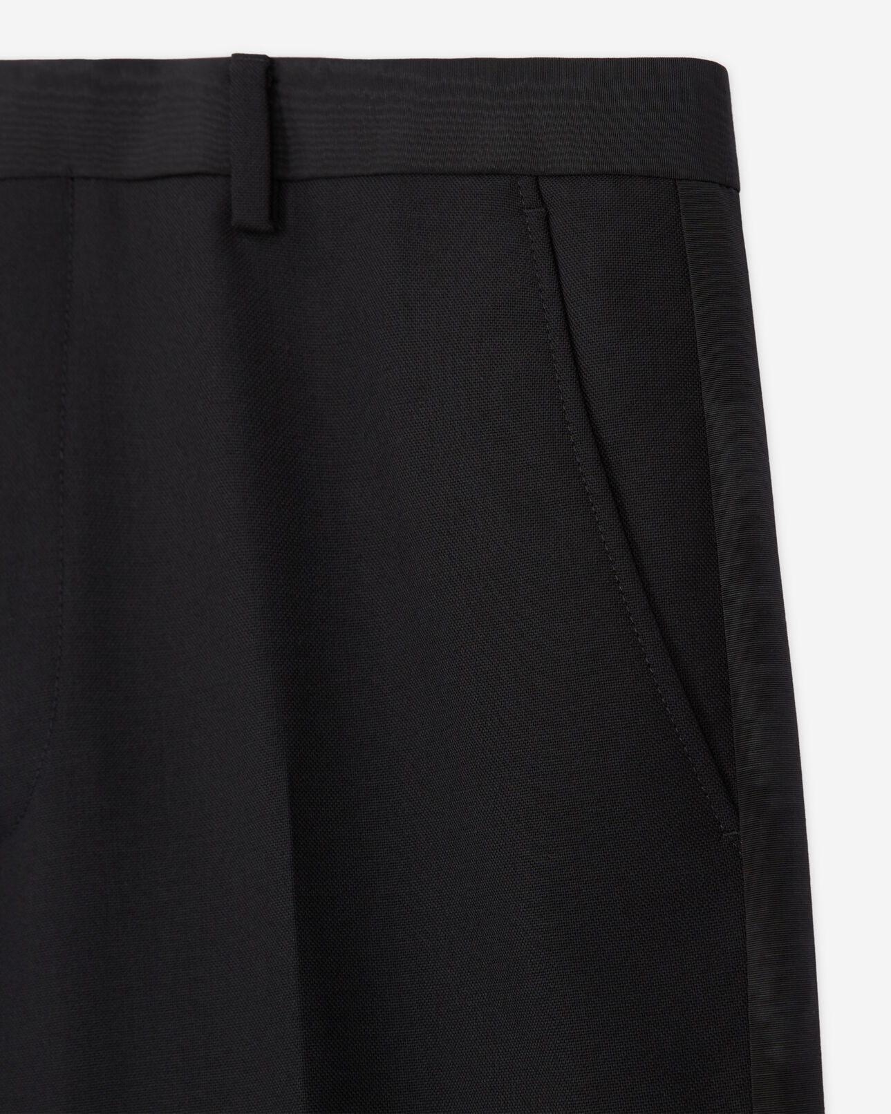 The Kooples MEN BLACK black satin suit pants