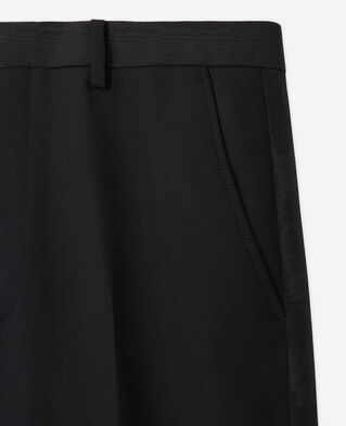 The Kooples HERREN BLACK schwarze anzughose aus satin
