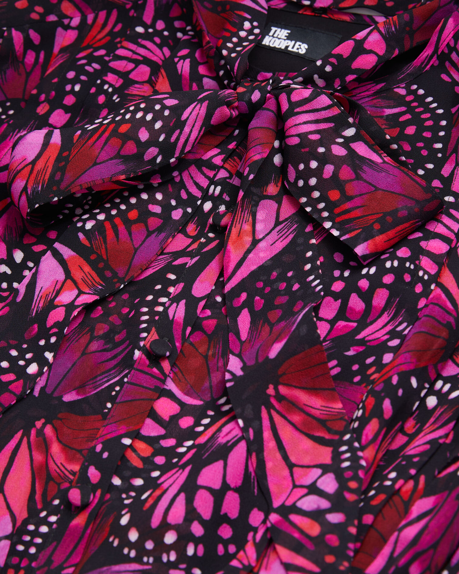 Short printed dress with ruffles, PINK, hi-res image number null