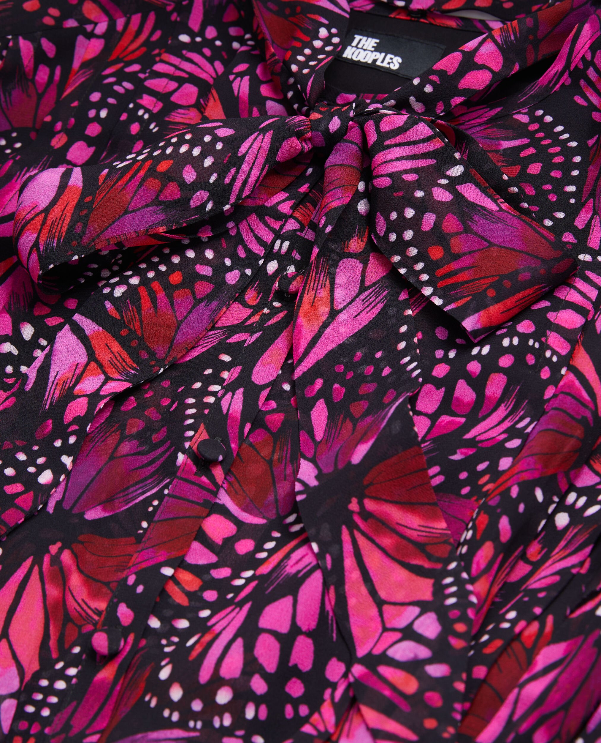 Short printed dress with ruffles, PINK, hi-res image number null
