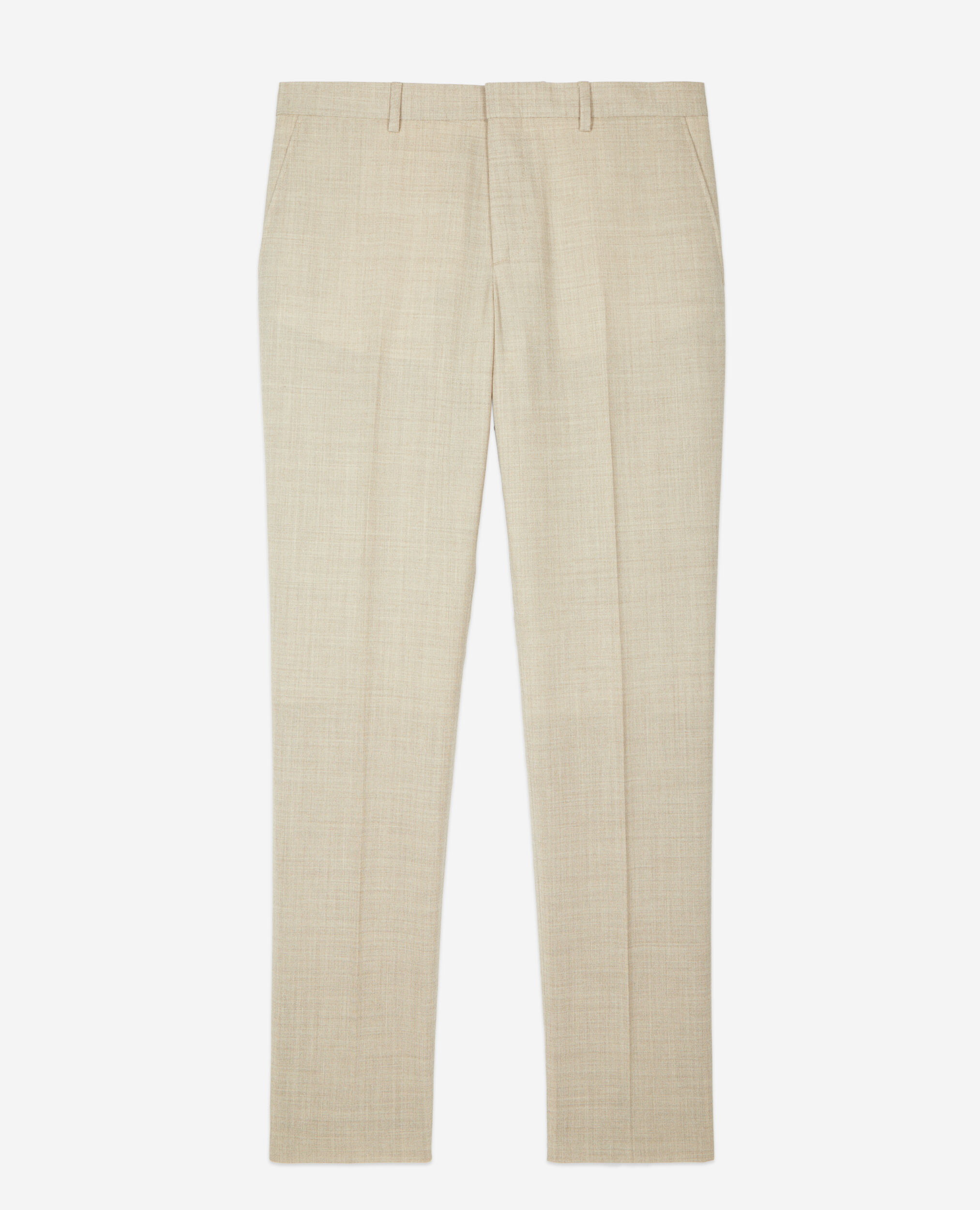 Beige wool fitted suit trousers, BEIGE, hi-res image number null