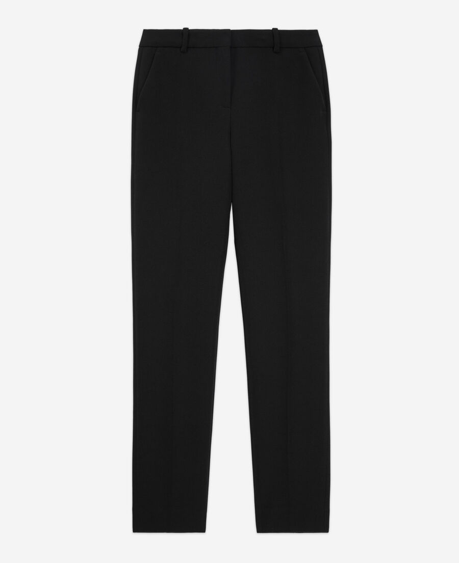 black crepe suit pants