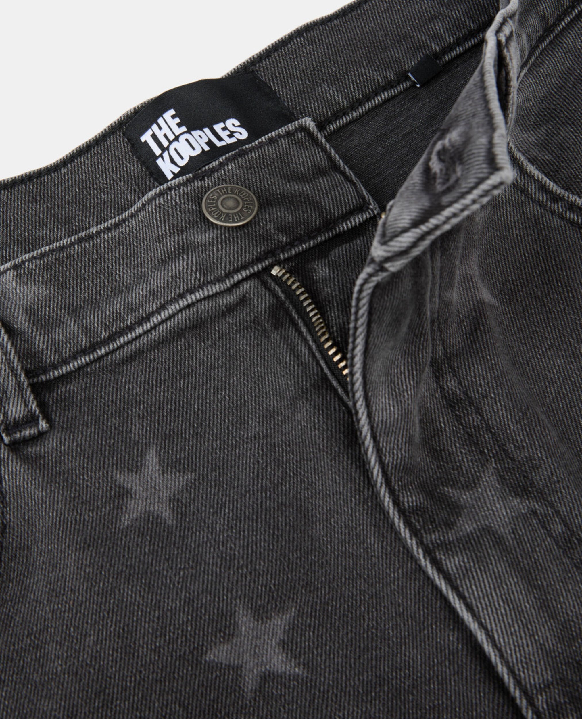 Star printed straight-leg jeans, BLACK WASHED, hi-res image number null